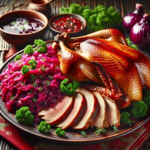 Nationalgericht Slowakei: #Pečená Hus s Červenou Kapustou# (Rezept)