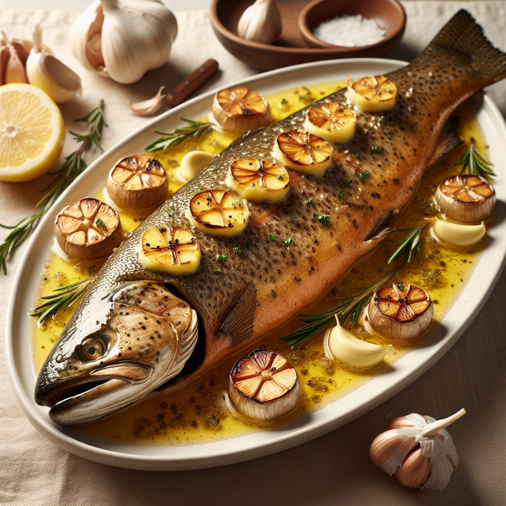 Nationalgericht Slowakei: Pečený Pstruh s Cesnakovým Maslom (Rezept)