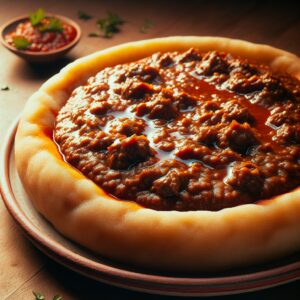 Nationalgericht Somalia: #Anjero with Meat Sauce# (Rezept)