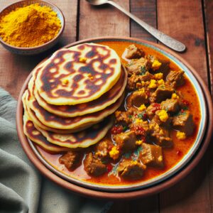 Nationalgericht Somalia: #Canjeero with Suqaar# (Rezept)