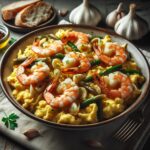 Nationalgericht Spanien: #Revuelto de Ajetes y Gambas# (Rezept)