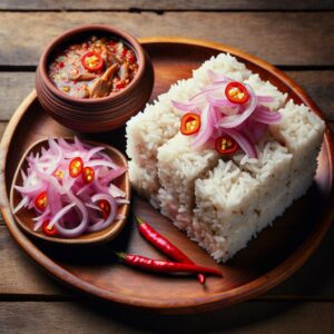 Nationalgericht Sri Lanka: #Kiribath mit Lunu Miris# (Rezept)