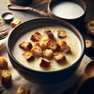 Nationalgericht Österreich: #Biersuppe mit Brotcroutons# (Rezept)