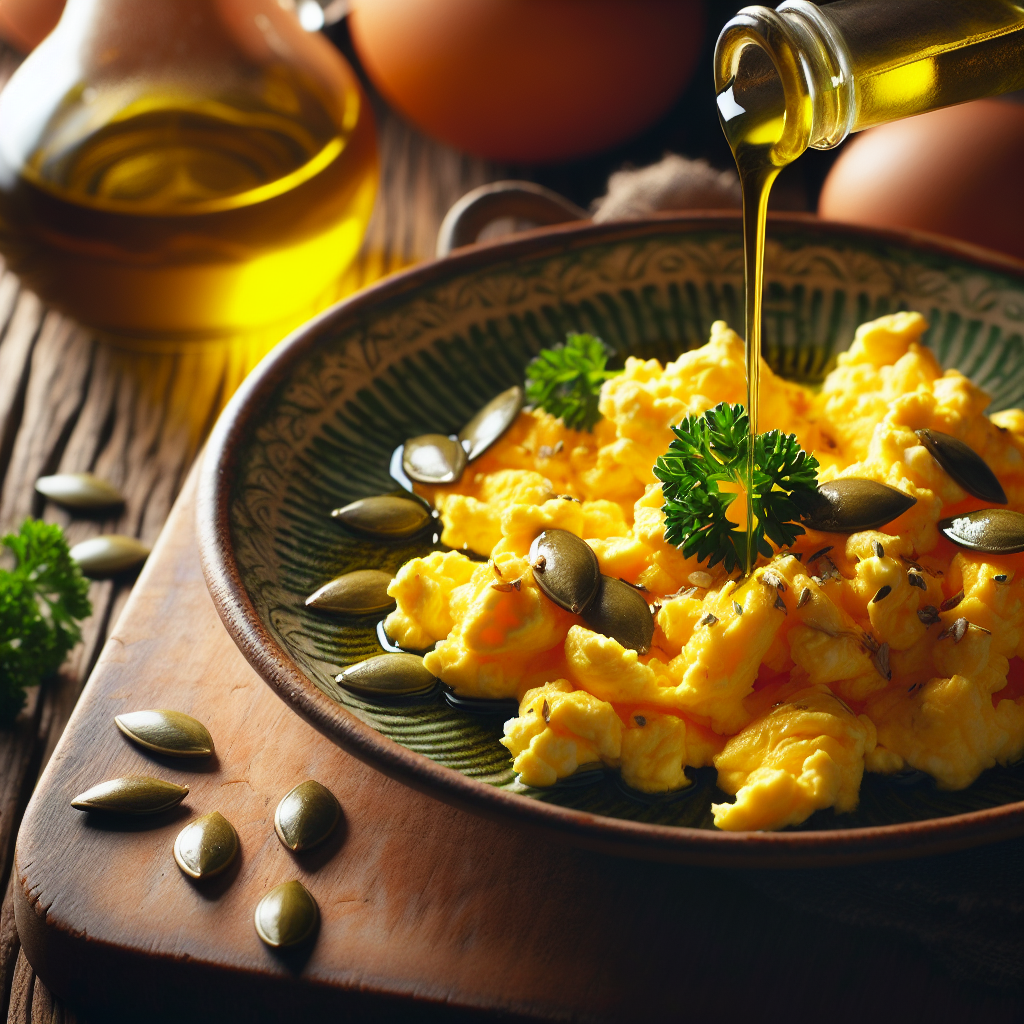 Nationalgericht Österreich: Eierspeise mit Kernöl (Rezept)
