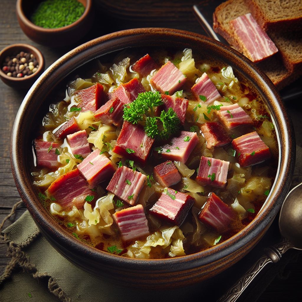 Nationalgericht Österreich: Krautsuppe mit Speck (Rezept)