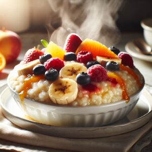 Nationalgericht Österreich: #Reisauflauf mit Früchten# (Rezept)