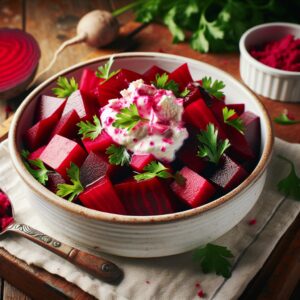 Nationalgericht Österreich: #Rote Rüben Salat mit Kren# (Rezept)