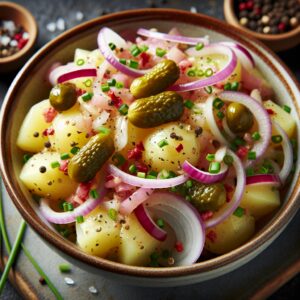 Nationalgericht Österreich: #Steirischer Erdäpfelsalat# (Rezept)