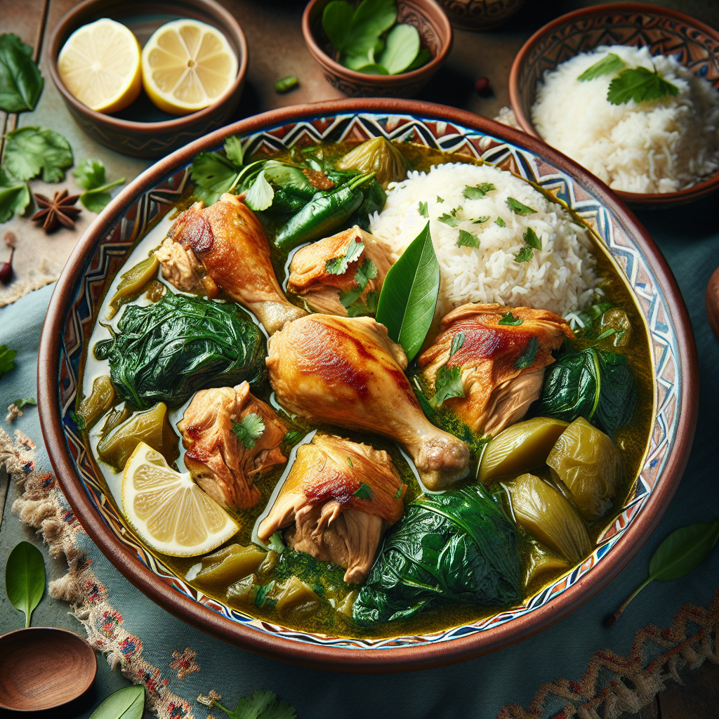 Nationalgericht Sudan: Chicken Mulukhiyah (Rezept)