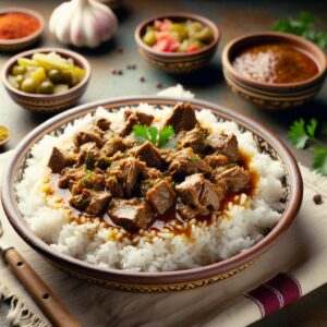 Nationalgericht Sudan: #Sudanese Rice and Meat# (Rezept)