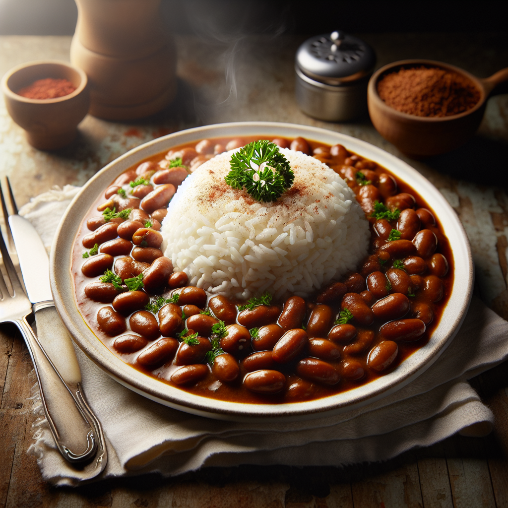 Nationalgericht Suriname: Bruine Bonen met Rijst (Rezept)