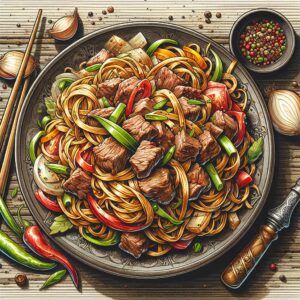 Nationalgericht Tadschikistan: #Kovurma Lagman# (Rezept)