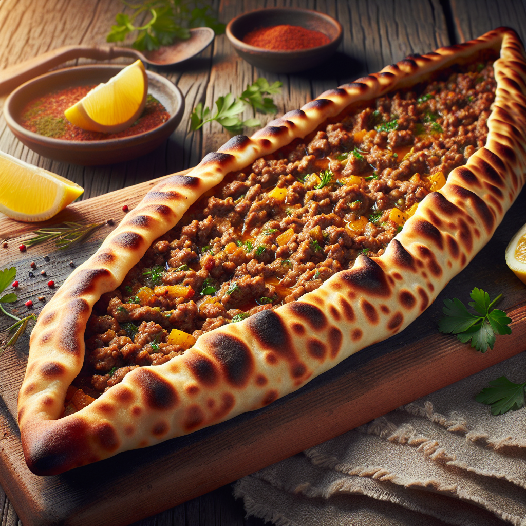 Nationalgericht Türkei: Pide mit Hackfleisch (Rezept)