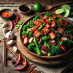 Nationalgericht Thailand: #Pad Kanaa Moo Krob# (Rezept)