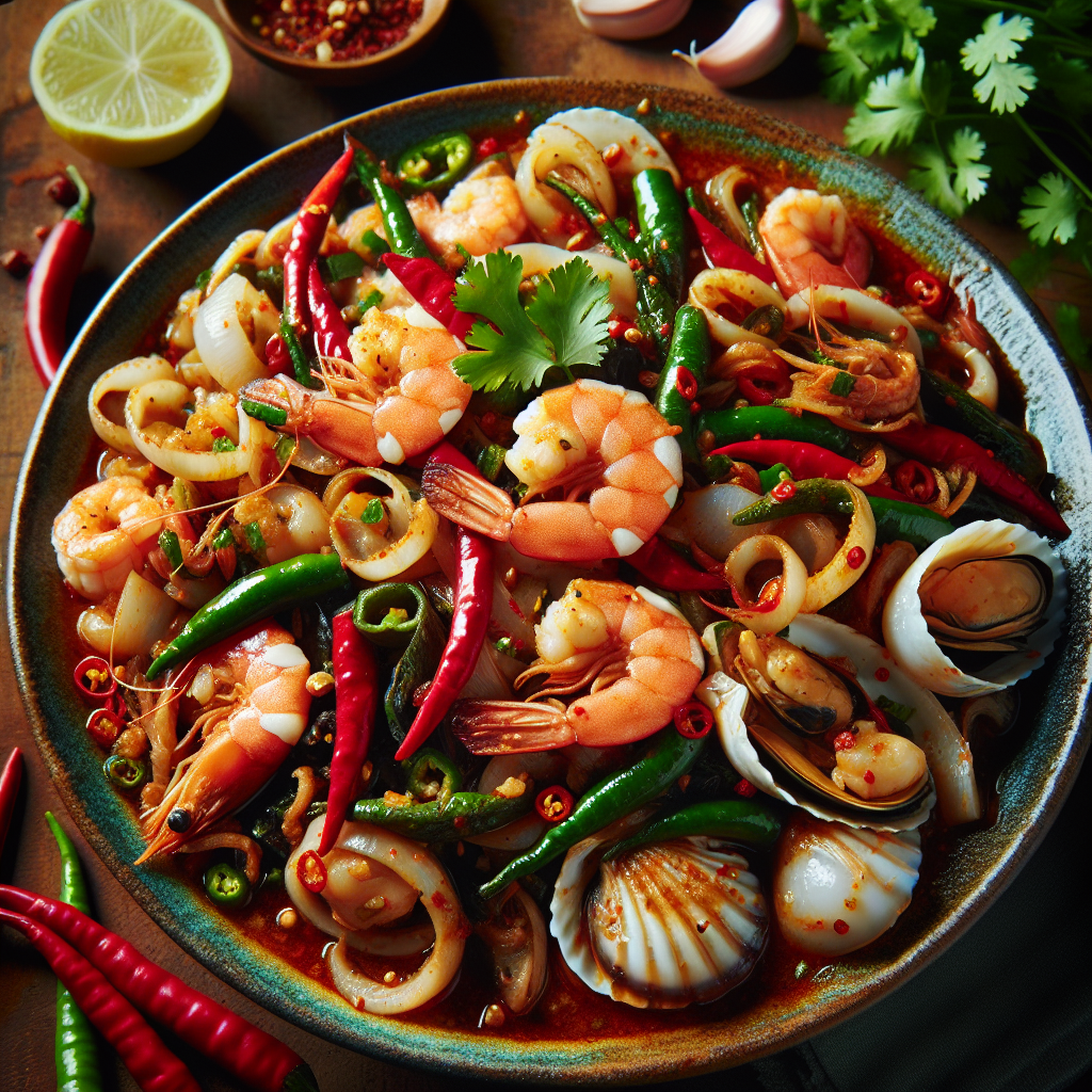 Nationalgericht Thailand: Pad Nam Prik Pao Talay (Rezept)