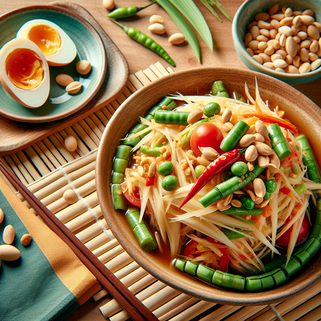 Nationalgericht Thailand: Som Tam Thai Kai Kem (Rezept)