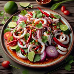Nationalgericht Thailand: #Yam Pla Muk# (Rezept)
