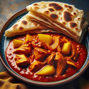 Nationalgericht Trinidad und Tobago: #Roti with Curry Chicken# (Rezept)