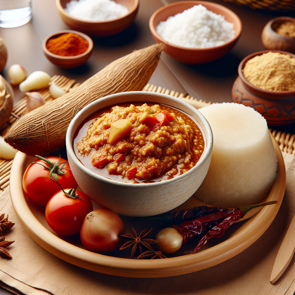 Nationalgericht Tschad: Garri mit Sauce (Rezept)
