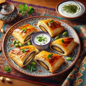 Nationalgericht Turkmenistan: #Bademjan Börek# (Rezept)