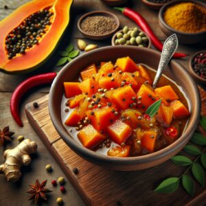 Nationalgericht Turks und Caicos: #Papaya Chutney# (Rezept)