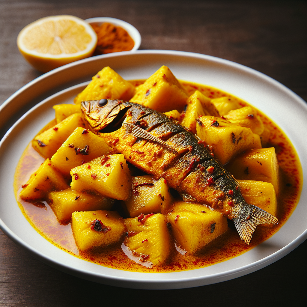Nationalgericht Tuvalu: Breadfruit Curry with Fish (Rezept)