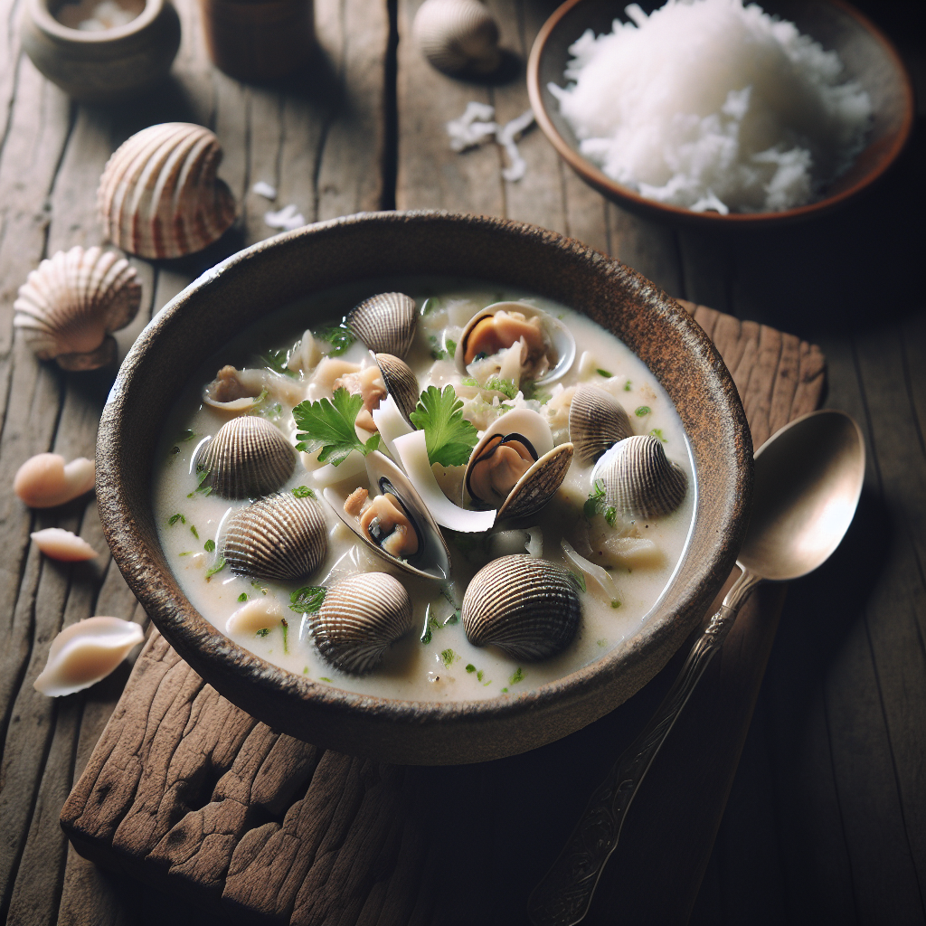 Nationalgericht Tuvalu: Clam and Coconut Soup (Rezept)