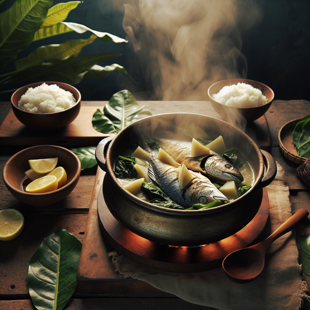 Nationalgericht Tuvalu: Fish and Taro Leaf Stew (Rezept)