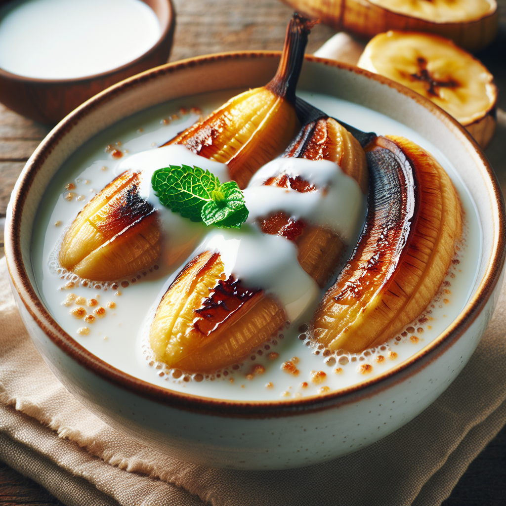 Nationalgericht Tuvalu: Gebackene Bananen mit Kokosmilch (Rezept)