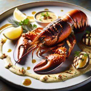 Nationalgericht Tuvalu: #Gegrillte Languste mit Ingwer-Kokos-Sauce# (Rezept)