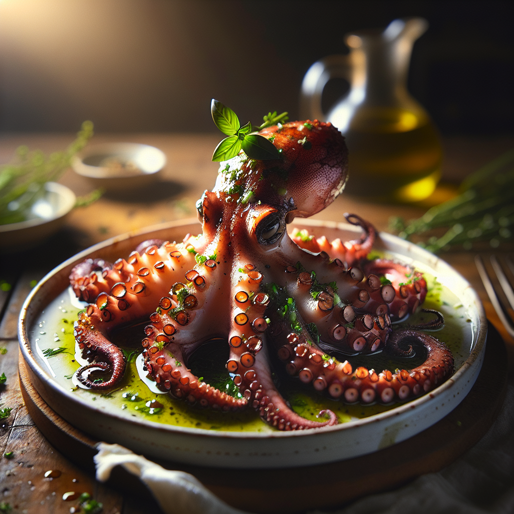 Nationalgericht Tuvalu: Gegrillter Oktopus mit Zitronengras (Rezept)