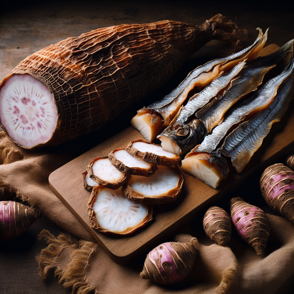 Nationalgericht Tuvalu: Getrockneter Fisch mit Taro (Rezept)