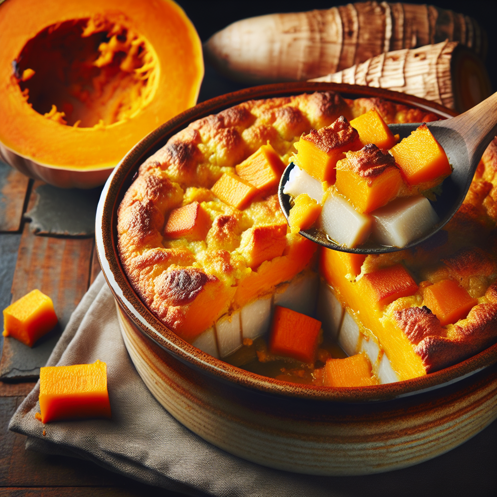 Nationalgericht Tuvalu: Kürbis-Taro-Auflauf (Rezept)