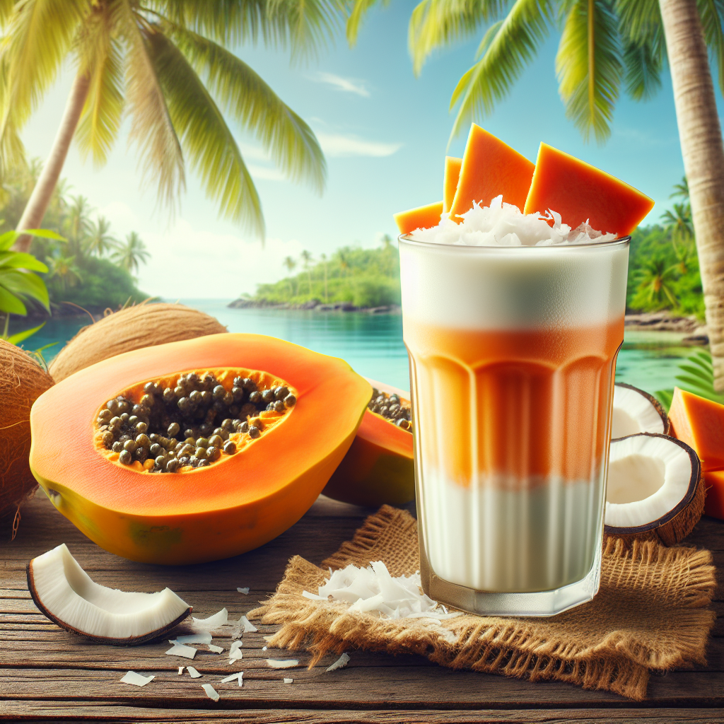 Nationalgericht Tuvalu: Papaya Coconut Shake (Rezept)