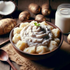 Nationalgericht Tuvalu: #Pounded Taro with Coconut Cream# (Rezept)