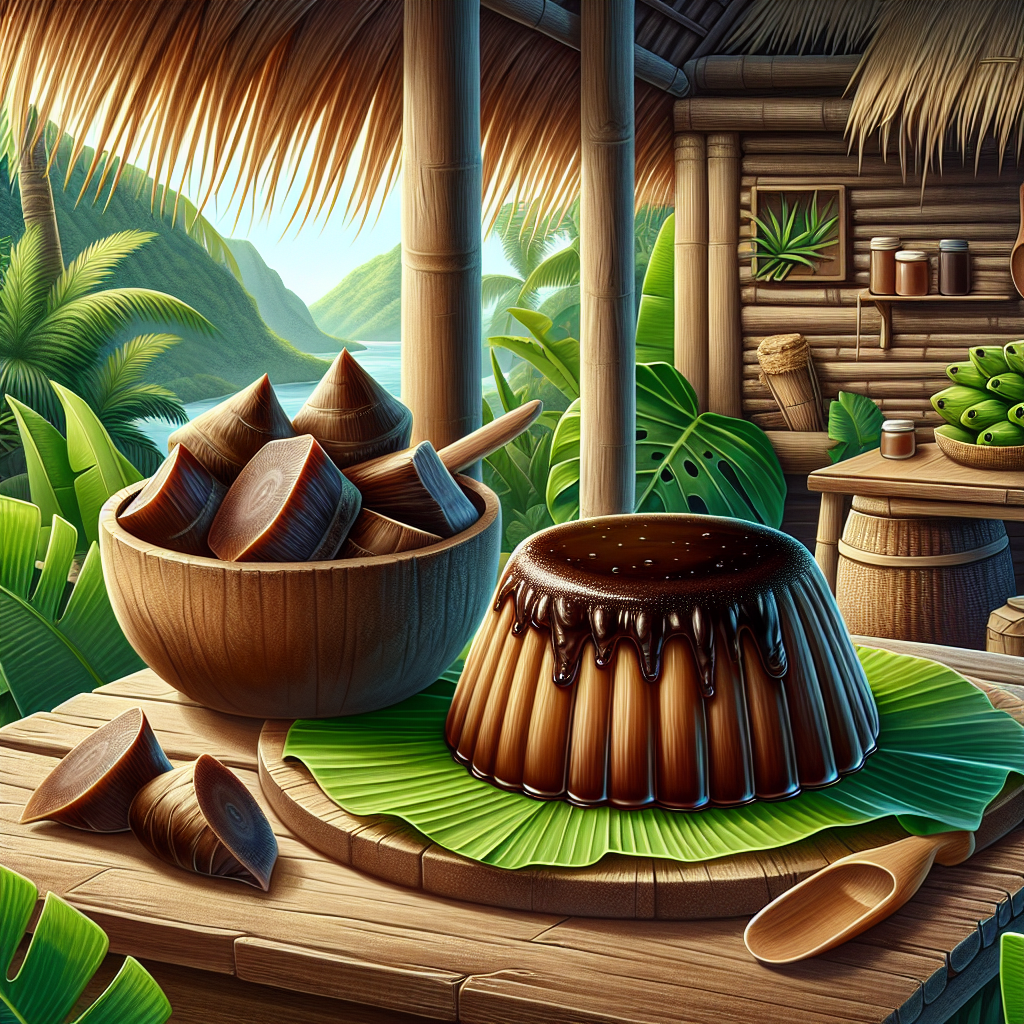 Nationalgericht Tuvalu: Pulaka Pudding (Rezept)