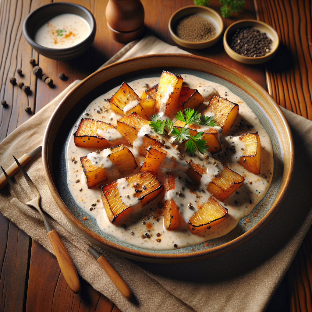 Nationalgericht Tuvalu: Roasted Taro with Coconut Sauce (Rezept)