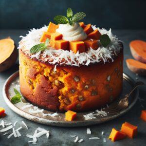 Nationalgericht Tuvalu: #Süßkartoffel-Kokos-Küchlein# (Rezept)