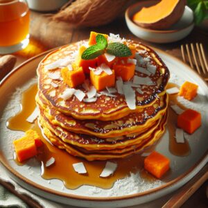 Nationalgericht Tuvalu: #Süßkartoffel-Kokos-Pfannkuchen# (Rezept)