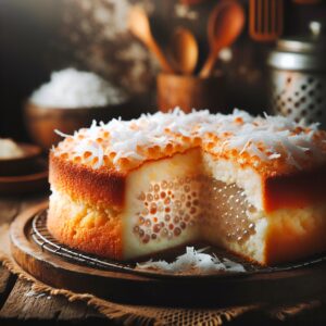 Nationalgericht Tuvalu: #Tapioca and Coconut Cake# (Rezept)