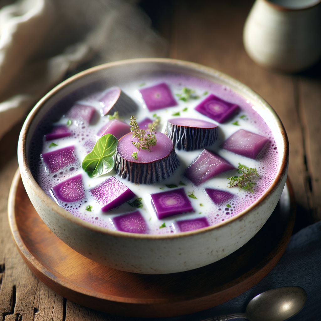 Nationalgericht Tuvalu: Taro and Coconut Soup (Rezept)