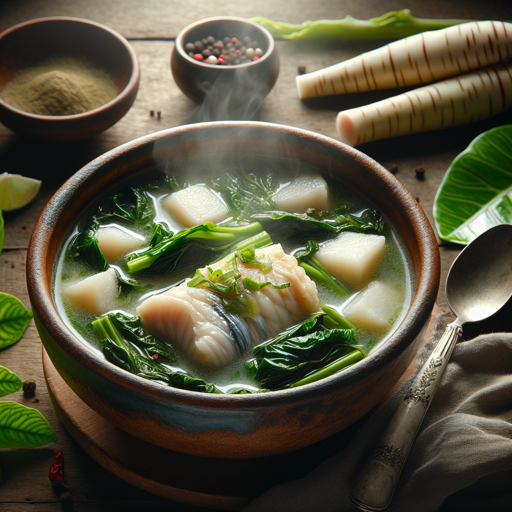 Nationalgericht Tuvalu: Taro Leaf and Fish Soup (Rezept)