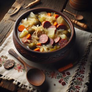 Nationalgericht Ukraine: #Kapusniak mit Sauerkraut# (Rezept)