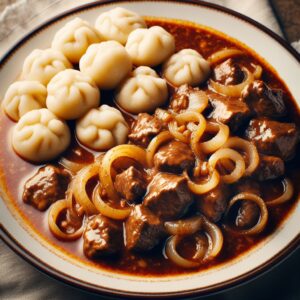 Nationalgericht Ungarn: #Pörkölt mit Nockerln# (Rezept)