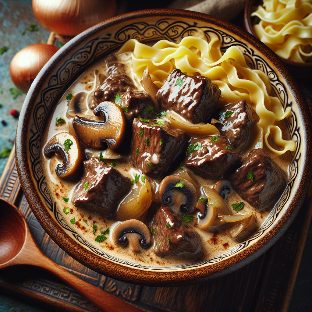 Nationalgericht USA: Beef Stroganoff (Rezept)