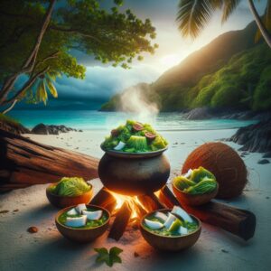 Nationalgericht Vanuatu: #Island Cabbage and Coconut Stew# (Rezept)