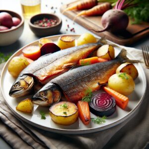 Nationalgericht Vanuatu: #Smoked Fish with Root Vegetables# (Rezept)