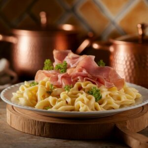 Nationalgericht Österreich Schinkenrahmnudeln (Rezept)