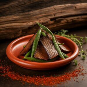 Nationalgericht Sambia Smoked Fish with Okra (Rezept)