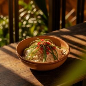 Nationalgericht Sri Lanka Mallung mit Moringa-Blättern (Rezept)